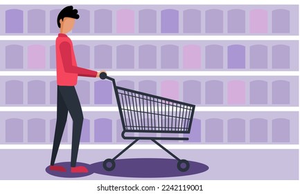 Vector aislado de la ilustración de la compra del tipo 