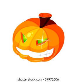Isolated Vector Halloween Pumpkin