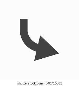 Isolated vector hand drawn arrow on a white background