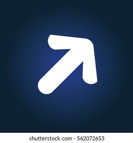 Isolated vector hand drawn arrow on a white background