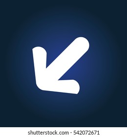 Isolated vector hand drawn arrow on a white background