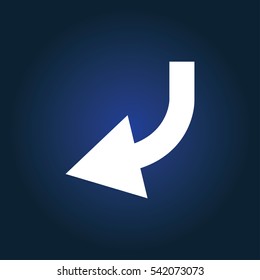 Isolated vector hand drawn arrow on a white background