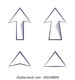Isolated vector hand drawn arrows set.  hand drawn arrow,  arrows vector,  arrow sketch,  