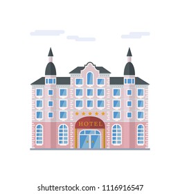 Isolated Vector Icon Of Baroque Grand Hotel Building