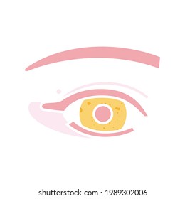 Isolated vector icon of beautiful female eye