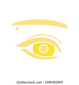 Isolated vector icon of beautiful female eye