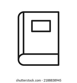 Icono vectorial aislado de un libro. Educación, símbolo de lectura.