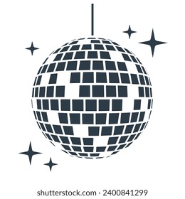 Isolated Vector Icon of Disco Ball