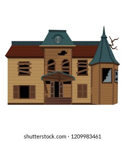 
Isolated vector icon of a haunted house
