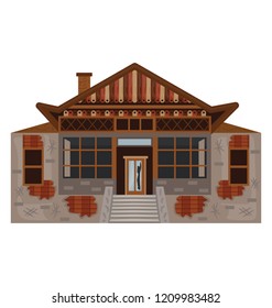 
Isolated vector icon of a haunted house
