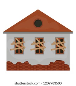 
Isolated vector icon of a haunted house
