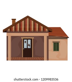 
Isolated vector icon of a haunted house
