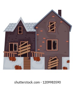 
Isolated vector icon of a haunted house
