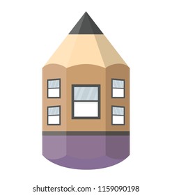 
Isolated vector icon of house sketch
