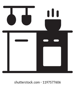 An Isolated Vector Icon Of Kitchen Countertop