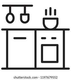 An Isolated Vector Icon Of Kitchen Countertop