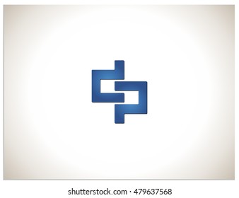 Isolated vector icon logo sign symbol, which consists of any combination of linked letters 