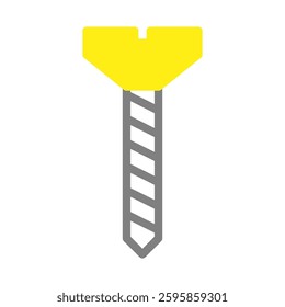 Isolated Vector Icon of Screw for Carpentry work