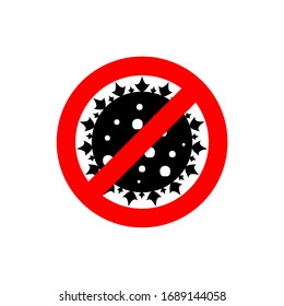Signo de icono vectorial aislado para la precaución de coronavirus
