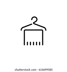 Isolated vector icon of the towel rack