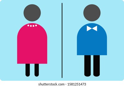 Isolated vector icons of man and woman