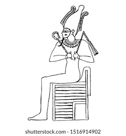 egyptian god osiris drawing