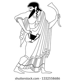 Isolated Vector Illustration Ancient Greek God Stock Vector (Royalty ...