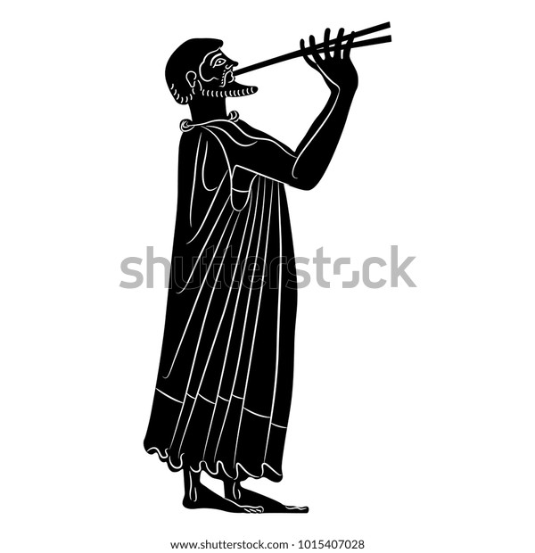 Isolated Vector Illustration Ancient Greek Flute Stock Vector (Royalty Free) 1015407028