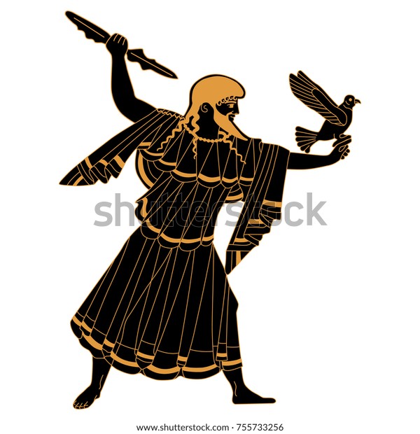 Isolated Vector Illustration Ancient Greek God Stock Vector (Royalty ...