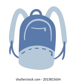 Isolated vector illustration of a backpack for decoration
