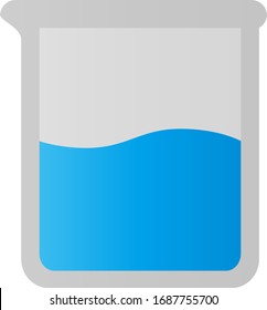 Isolated vector illustration of beaker.