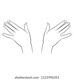 Female Hand Outline High Res Stock Images Shutterstock