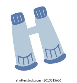 Ilustración vectorial aislada de un binocular para decoración