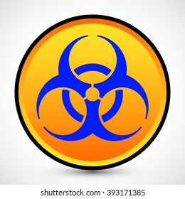 Isolated vector illustration of biohazard symbol. Educational symbol Icon.  Icon can be used as sticker, poster, wallpaper, design, or web design icons.