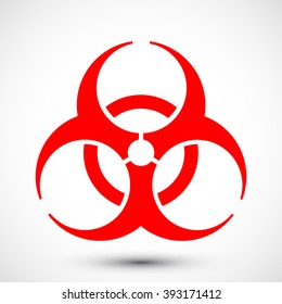 Isolated vector illustration of biohazard symbol. Educational symbol Icon.  Icon can be used as sticker, poster, wallpaper, design, or web design icons.