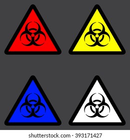 Isolated vector illustration of biohazard symbol. Educational symbol Icon.  Icon can be used as sticker, poster, wallpaper, design, or web design icons.