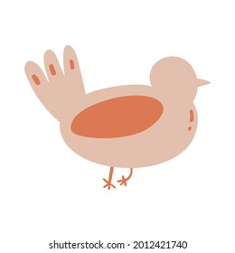 Ilustración vectorial aislada de un ave para la decoración