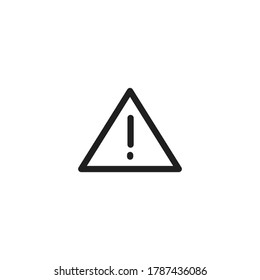 Isolated Vector Illustration. A black symbol of an exclamation sign