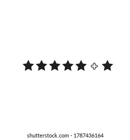 Isolated Vector Illustration. A black symbol of six stars
