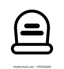 Isolated Vector Illustration. A black symbol of gravestone