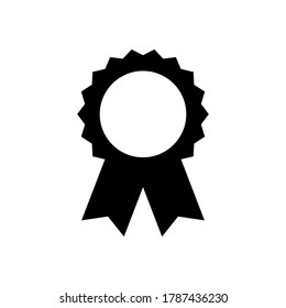 Isolated Vector Illustration. A black symbol of the ribbon badge
