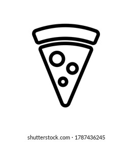Ilustración de vectores aislados. Símbolo negro de una rebanada de pizza