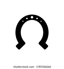 Isolated Vector Illustration. A black symbol of horse shoe