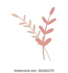 Isolated vector illustration of branches for decoration