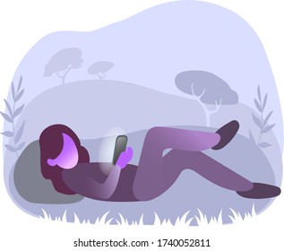 Isolated vector illustration of characters with smartphones. Collection of people holding gadgets and send mail. Human with devices send message.