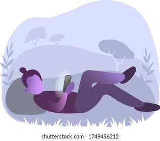 Isolated vector illustration of characters with smartphones. Collection of people holding gadgets and send mail. Human with devices send message.
