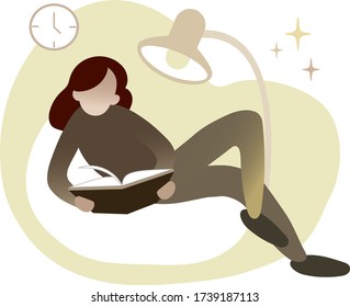 Isolated vector illustration of characters with textbook. Collection of student preparing exams. Reading and studying person.