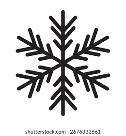 Aislado. Ilustración vectorial. Copos de nieve encantadores sobre un fondo blanco, ideal para tarjetas y Anuncios festivos. Diseño plano. Invierno de copo de nieve. Plantilla de copos de nieve. Ambiente invernal. Invierno de nieve. EPS 10