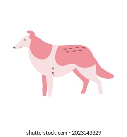 Isolated vector illustration of a Collie dog