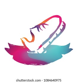 Isolated Vector Illustration Colorful Banner of Sports Shoes. Flat, Icon, Sign, Logo, Symbol, Object, Graphic Design, Background, Element, Illustration for Print.
